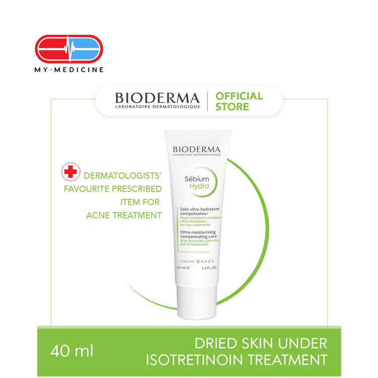 Bioderma Sebium Hydra Nourishing and Ultra-moisturizing Compensating Care for Ultra-drying Acne Treatments - 40 ml