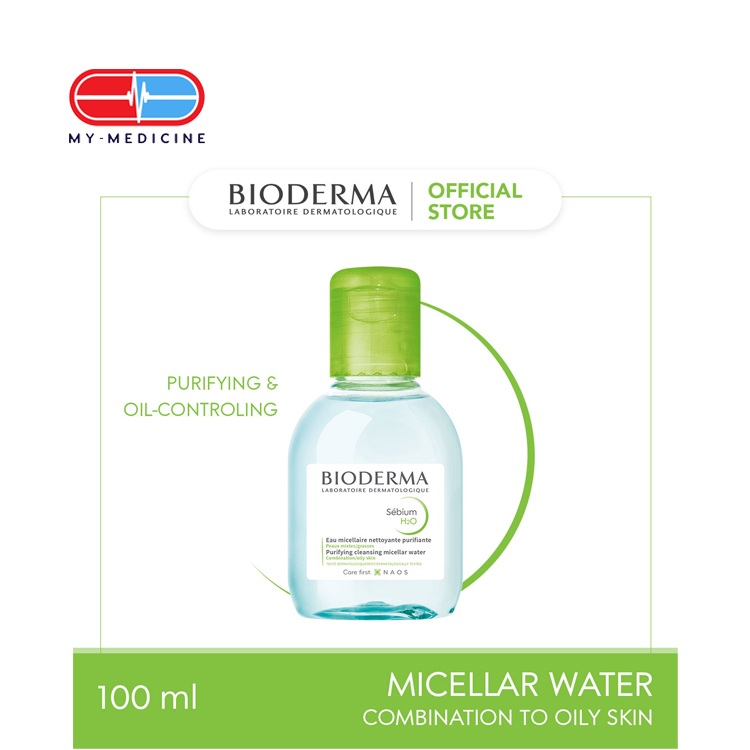 Bioderma Sebium H2O Purifying Micellar Water (Facial Non-Rinse Cleanser for Oily, Acne-Prone Skin)