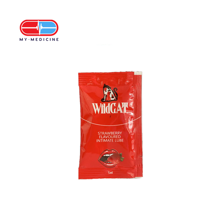 WildCAT lubricant gel pack 4 ml (Strawberry Flavour)