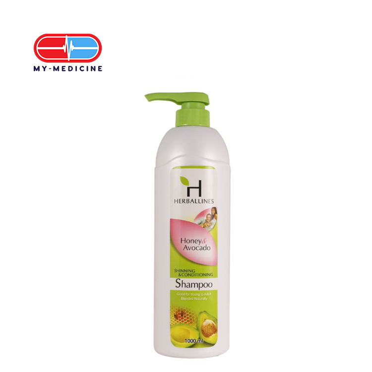 Herballines Shining and conditioning shampoo (Honey & Avocado) 1000 ml